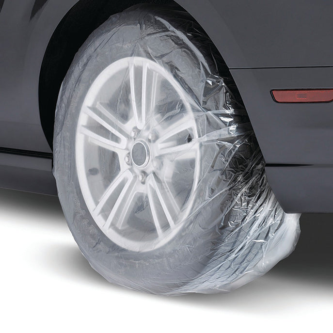 Tire Masker - Large, Clear, Contoured - 45" x 40", Qty. 50
