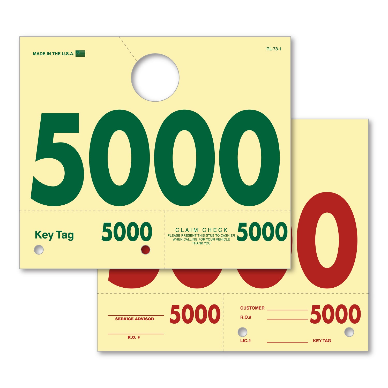 RL-78-5 Buff Dispatch Number Series 5000-5999