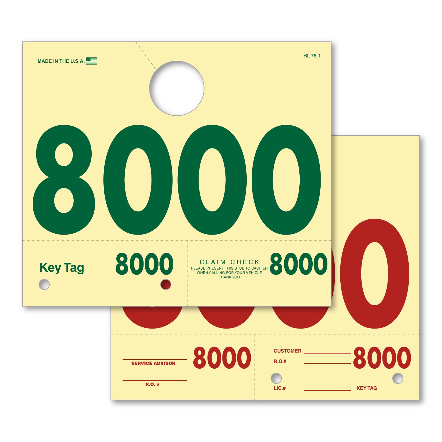 RL-78-8 Buff Dispatch Number Series 8000-8999