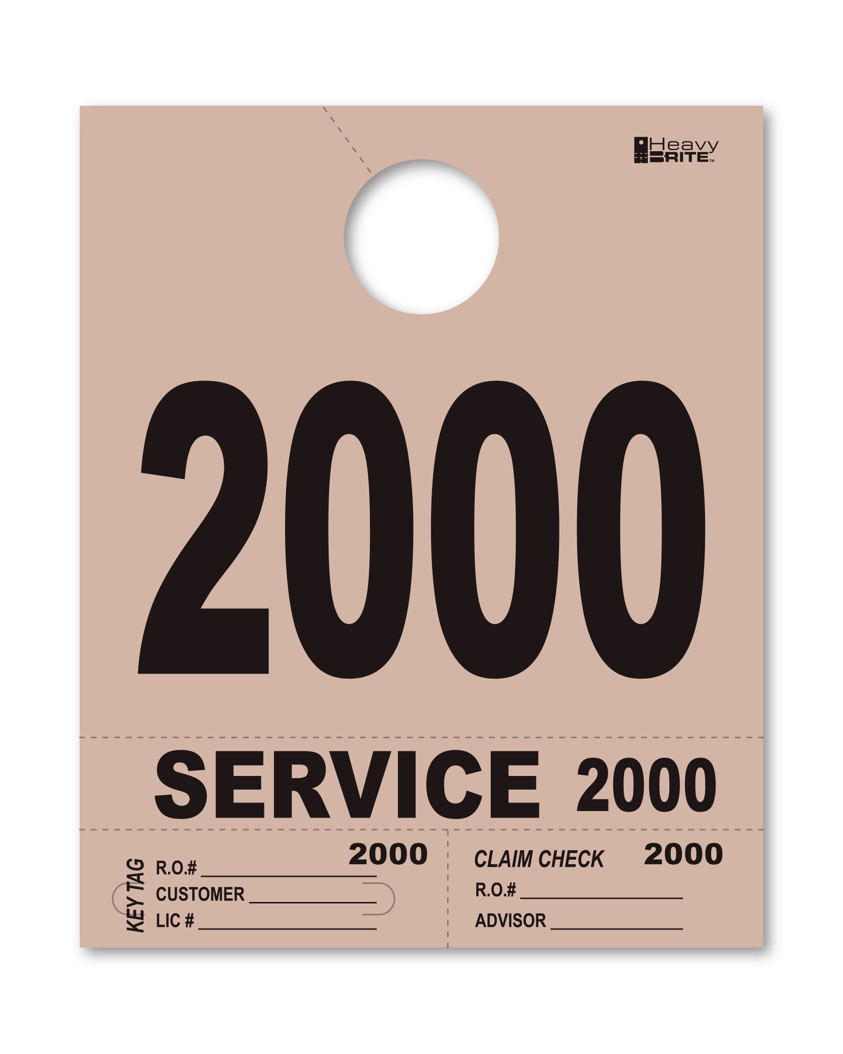 4 Part Heavy Brite Disp. No. - HB4P-2 - Tan - 2000-2999