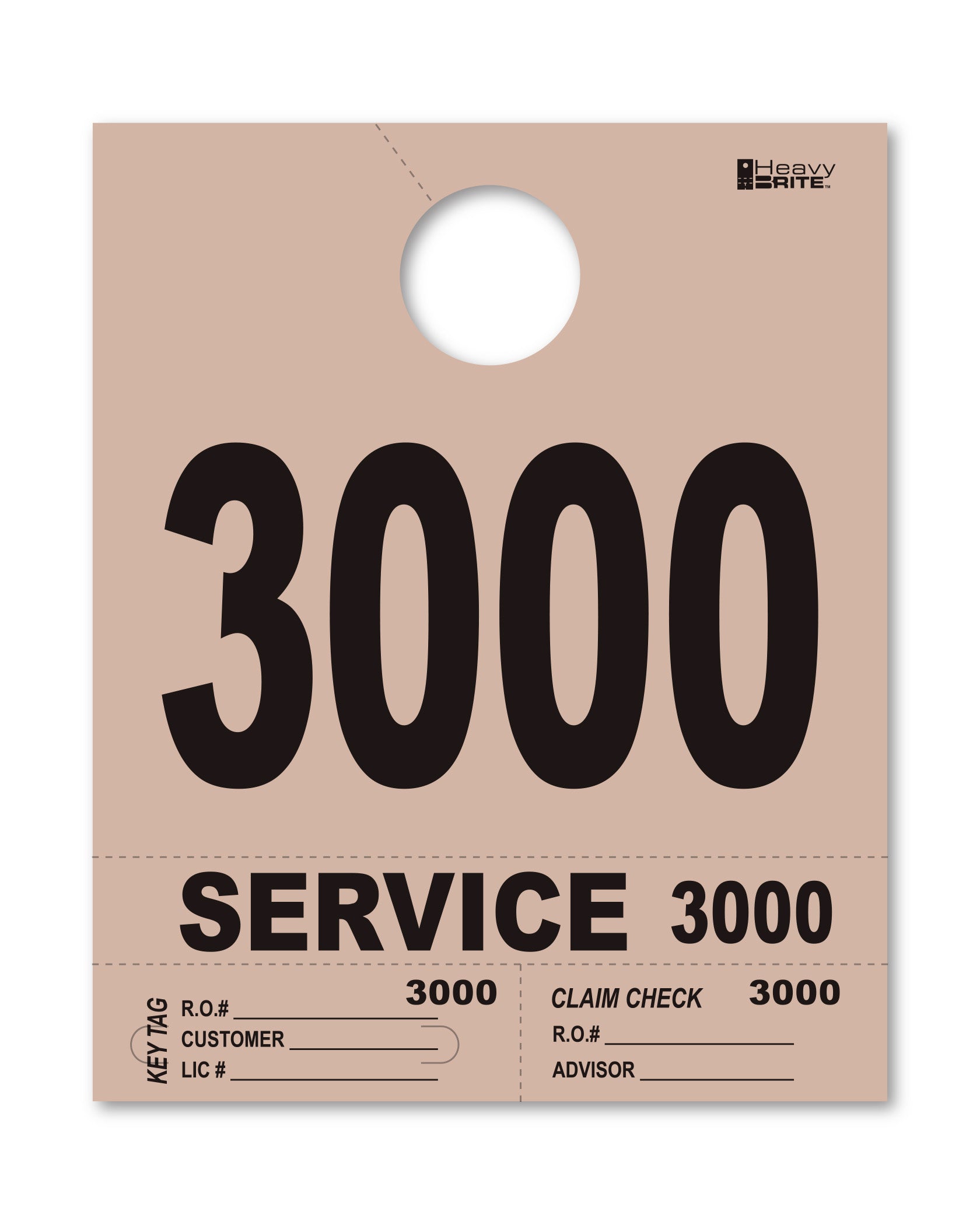 4 Part Heavy Brite Disp. No. - HB4P-3 - Tan - 3000-3999