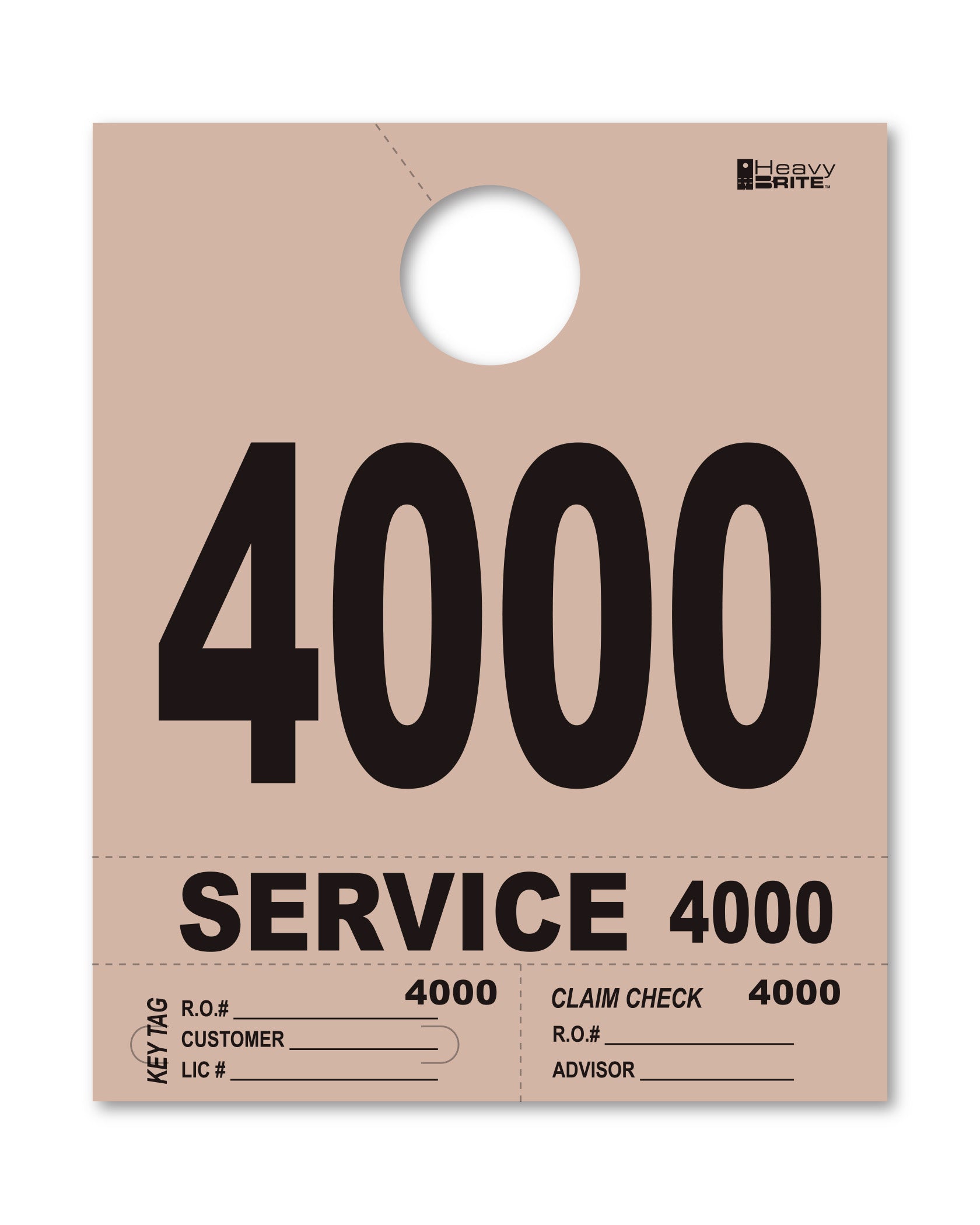 4 Part Heavy Brite Disp. No. - HB4P-4 - Tan - 4000-4999