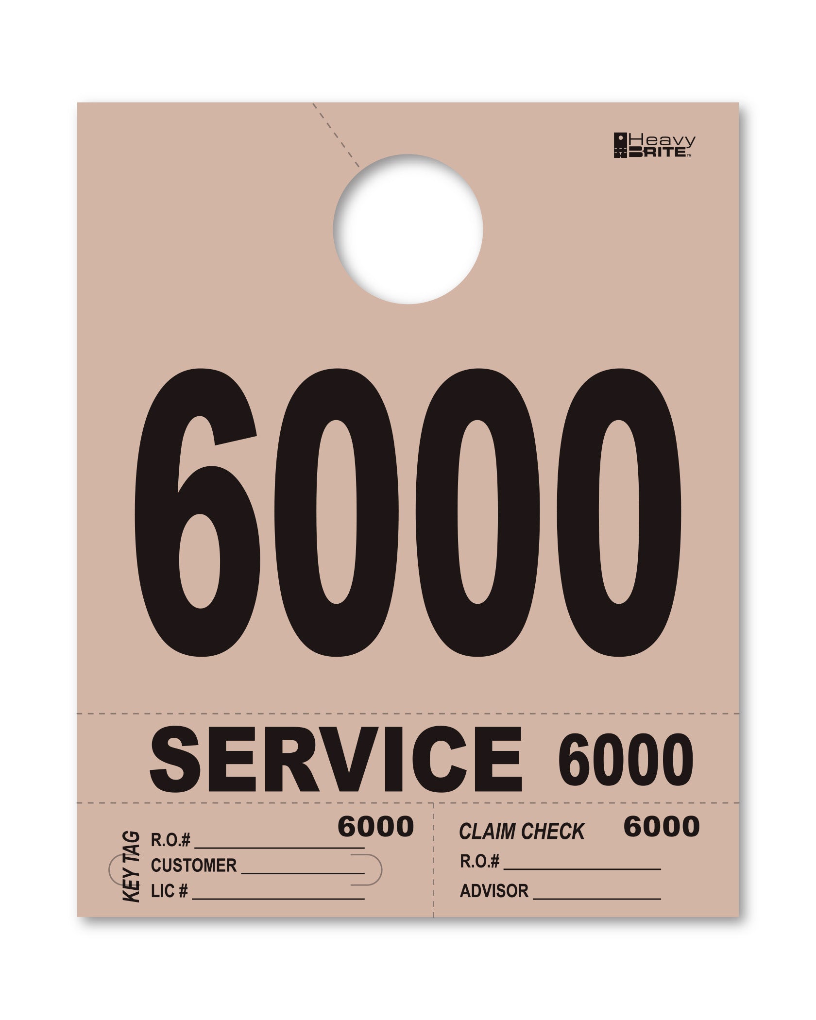 4 Part Heavy Brite Disp. No. - HB4P-6 - Tan 6000-6999