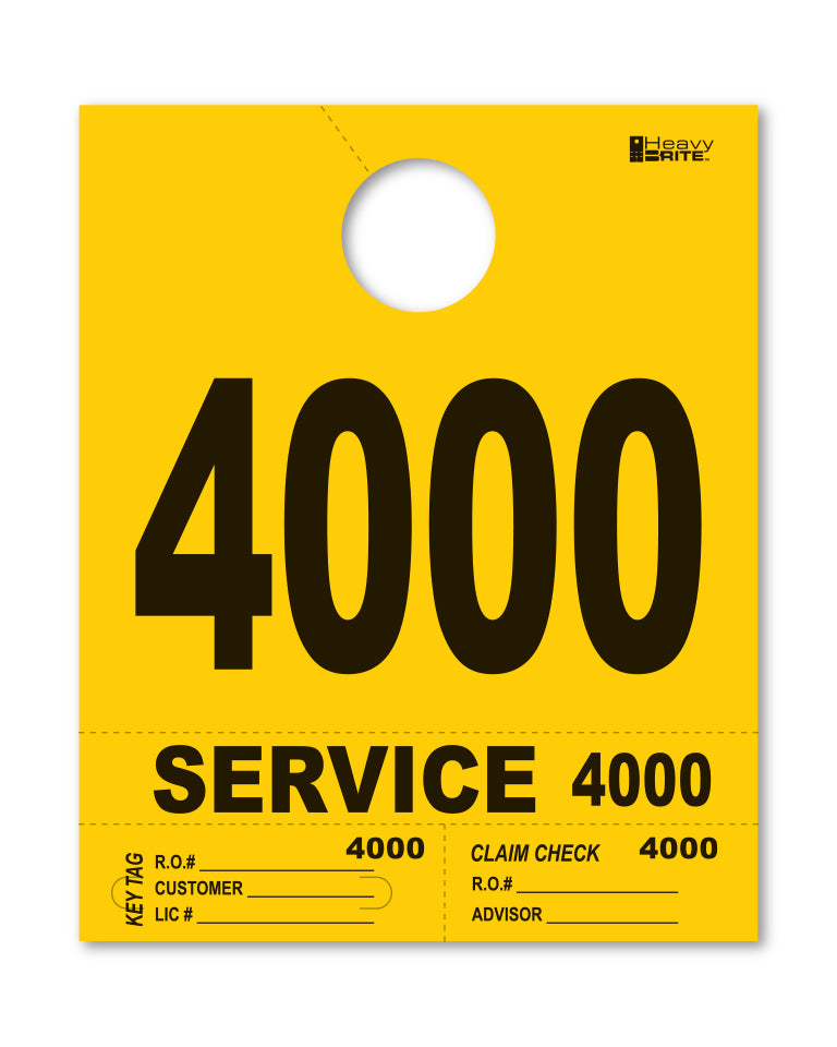 4 Part Heavy Brite Disp. No. - HB4P-4 - Yellow - 4000-4999