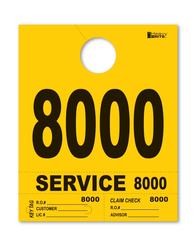 4 Part Heavy Brite Disp. No. - HB4P-8 - Yellow - 8000-8999