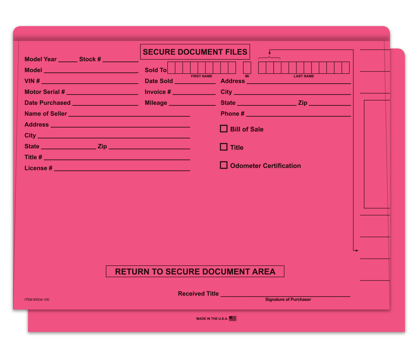 Color-Code Deal Jackets - RED - Box of 100