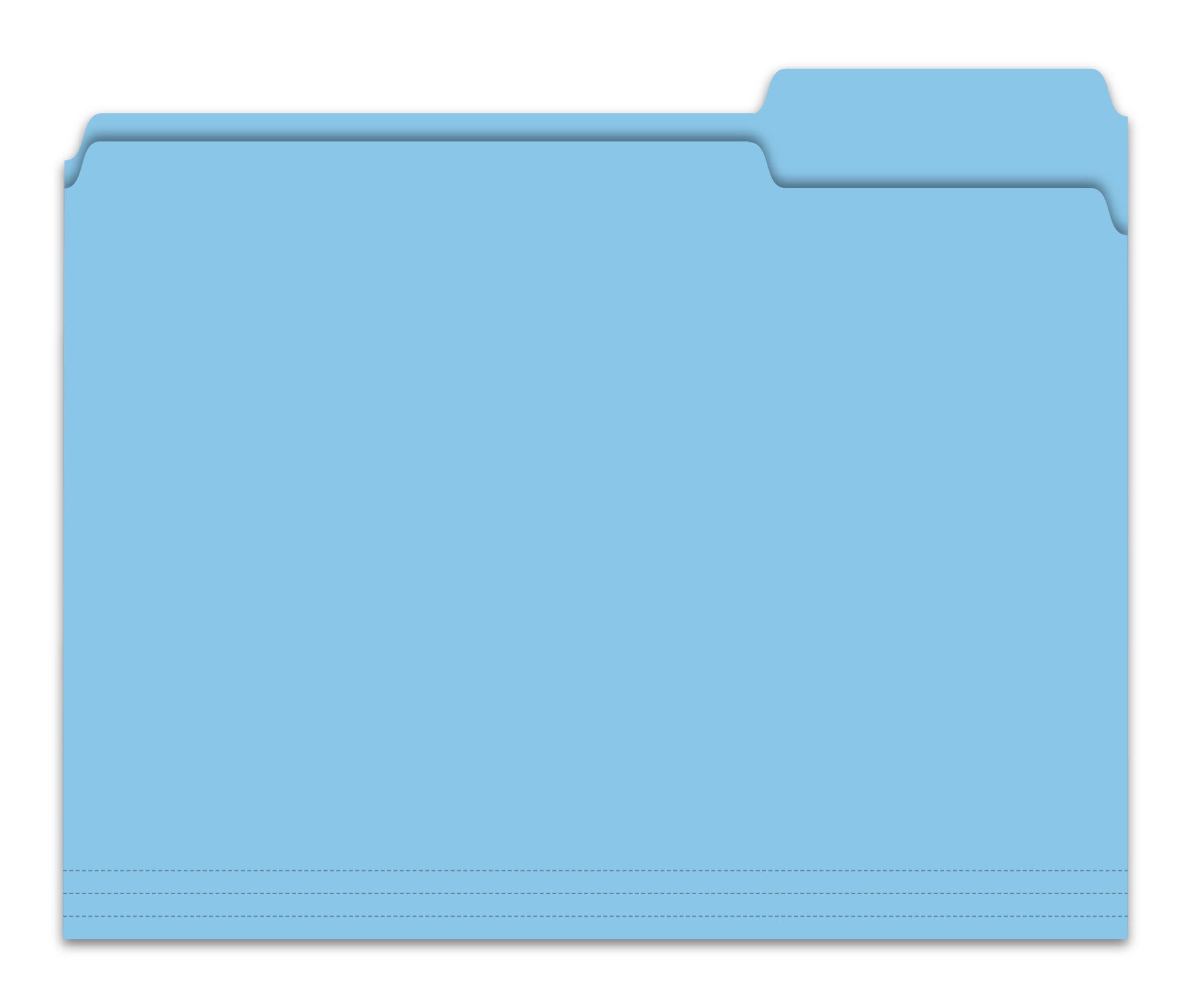 3 Tab File Folder - Light Blue - Qty. 100 per Box