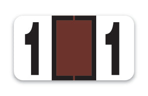 Roll of 500 Color-Code Labels Number 1