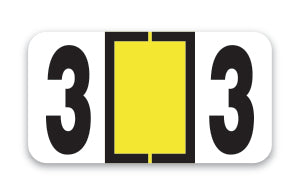 Roll of 500 Color-Code Labels Number 3