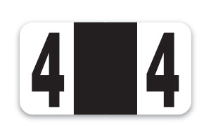 Roll of 500 Color-Code Labels Number 4