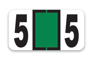 Roll of 500 Color-Code Labels Number 5