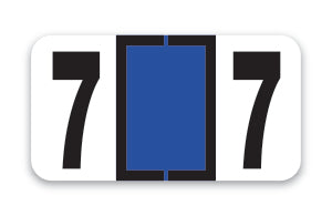Roll of 500 Color-Code Labels Number 7