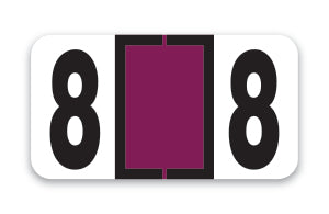 Roll of 500 Color-Code Labels Number 8