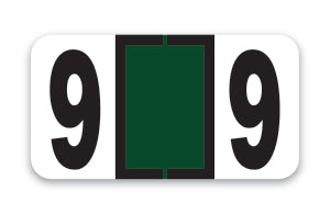 Roll of 500 Color-Code Labels Number 9