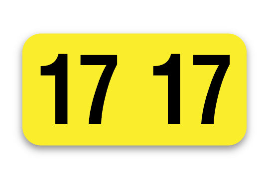 Roll of 500 Year 2017 Labels for Color-Code