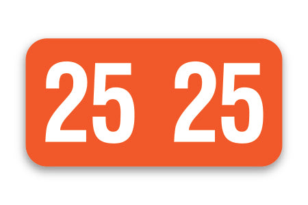 Roll of 500 Year 2025 Labels for Color-Code