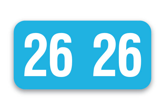 Roll of 500 Year 2026 Labels for Color-Code