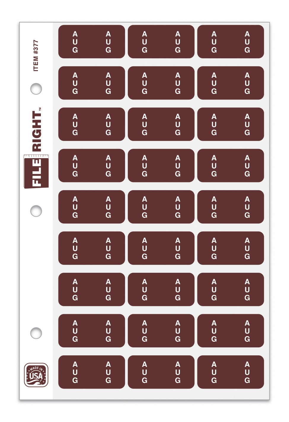 Month August Ring Book QTY. 270 per Set