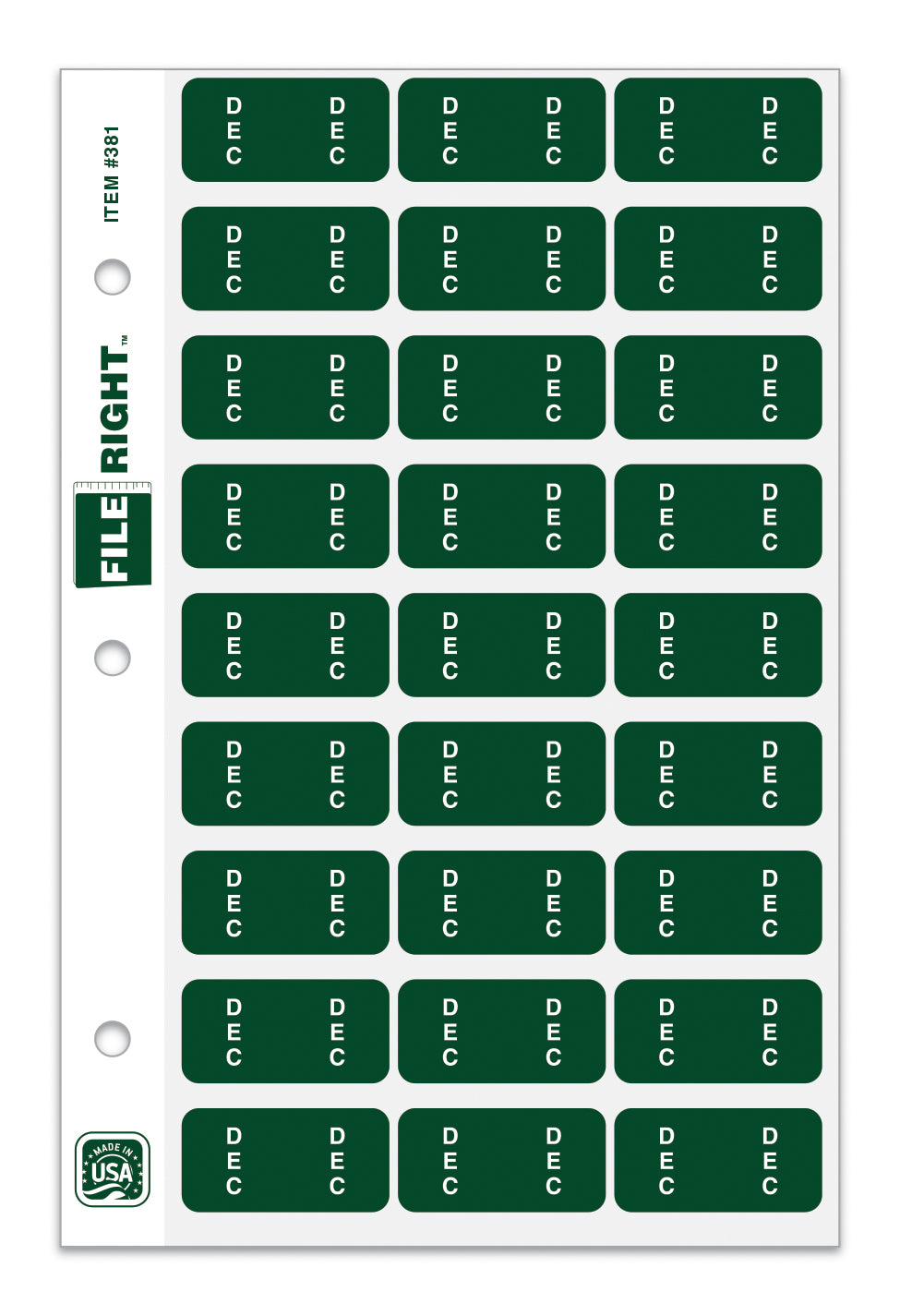 Month December Ring Book QTY. 270 per Set