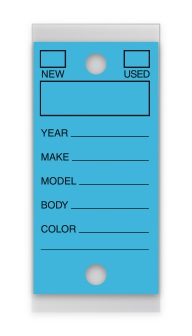 Self-Protect Key Tags - BLUE #200 - 250 Per Box With Rings