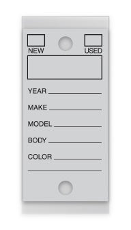 Self-Protect Key Tags - GRAY #200 - 250 Per Box With Rings