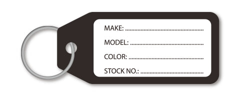 Plastic Key Tag - Black - Qty. 100 Per Box