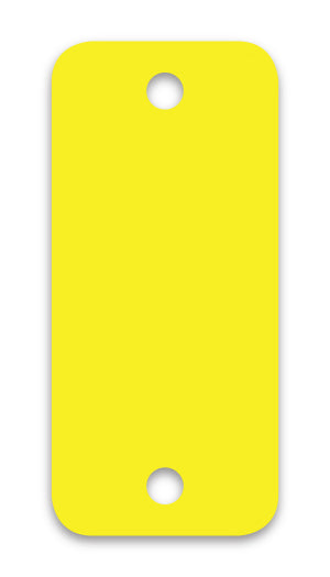 Poly Key Tag - YELLOW Blank - 250 Per Box