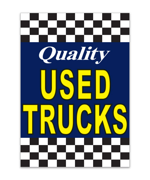 Underhood Sign - QUALITY USED TRUCKS - Qty. 1