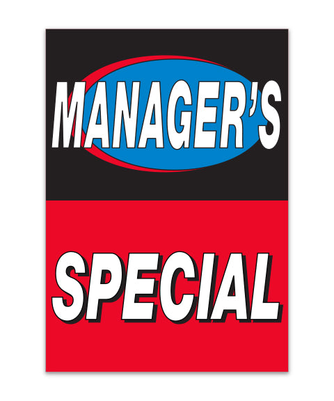 Underhood Sign - MANAGER'S SPECIAL - Qty. 1