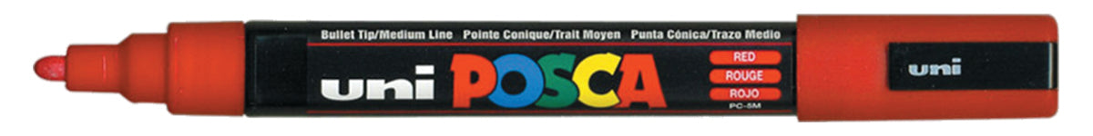 Windshield Markers - Bullet Tip Posca (PC-5M) - RED - Qty. 1