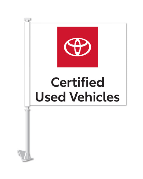 Manufacturer Clip-On Flag - Toyota Certified Used Vehicles - Qty. 1