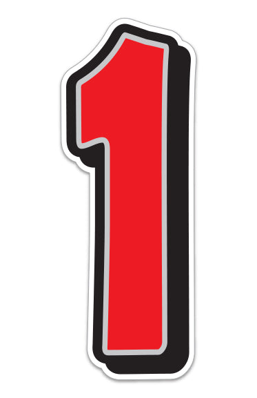 Giant Magnetic Number - Red with Gray Border - 1 - Qty. 1