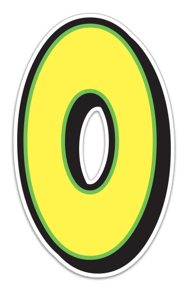 Giant Magnetic Number - Yellow with Green Border - 0 - Qty. 1