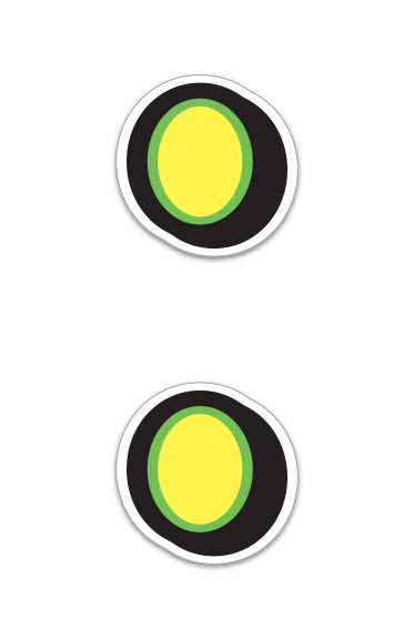 Giant Magnetic Number - Yellow with Green Border - "." - Qty. 2