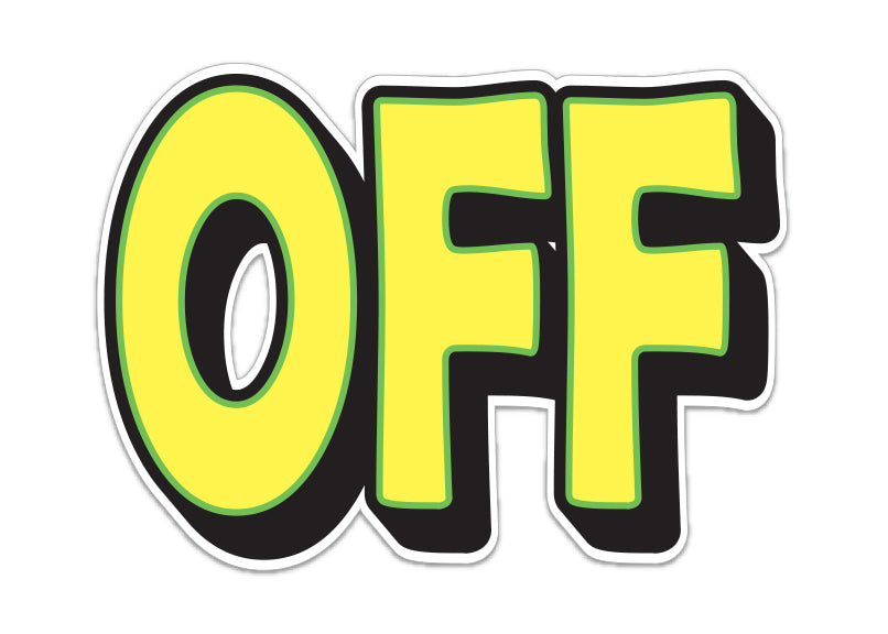 Giant Magnetic Slogan - Yellow with Green Border - OFF - Qty. 2