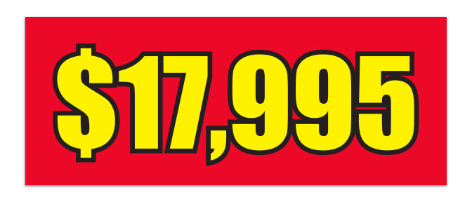 Windshield Banner - $17,995 Red - Qty. 1