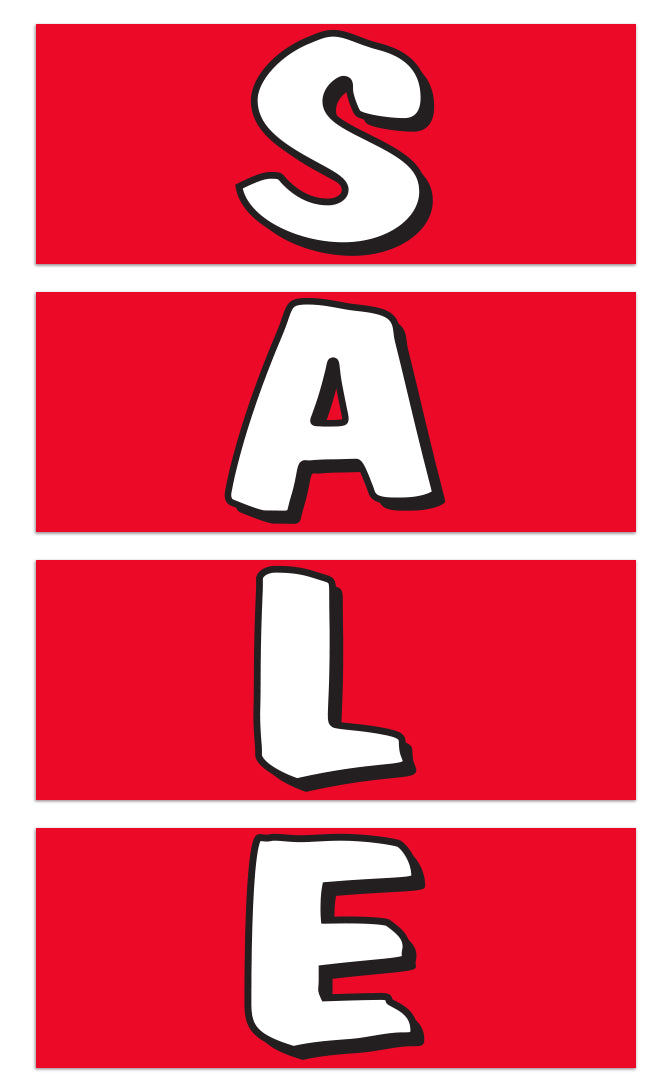 Windshield Banner - S A L E Kit (4-pcs) - Red - Qty. 1