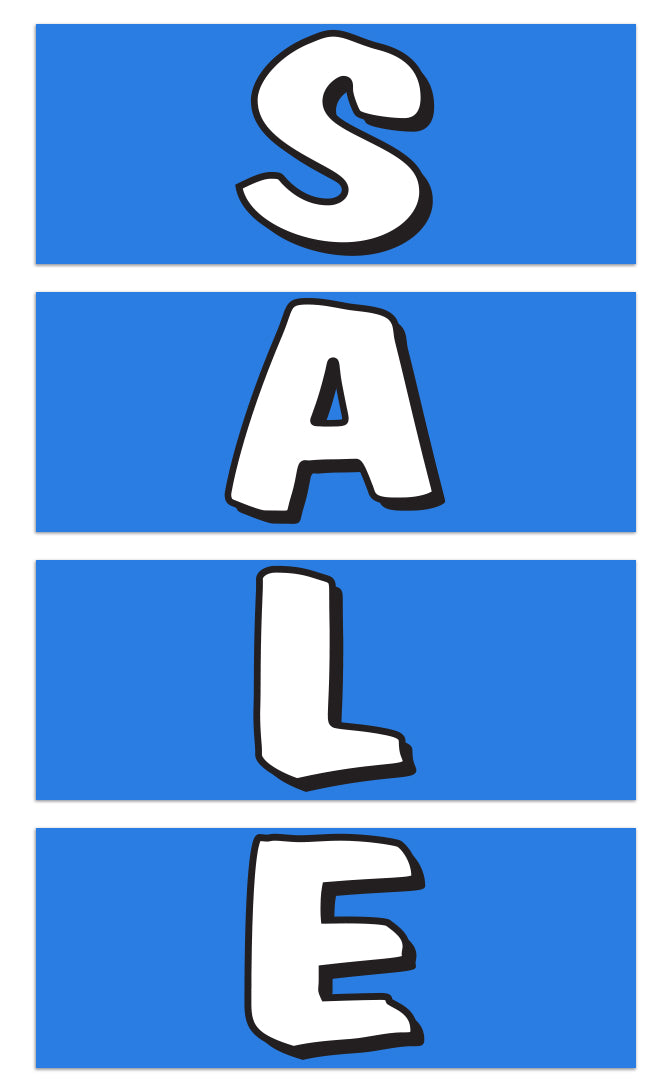 Windshield Banner - S A L E Kit (4-pcs) - Blue - Qty. 1