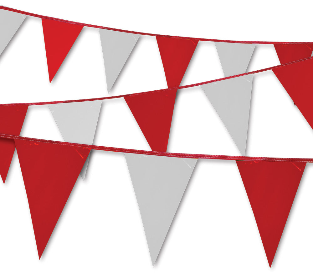 Triangle Pennants - Red/White - Qty. 1
