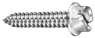 License Plate Slotted Hex Head - 14# X 1-1/4" - Qty. 100
