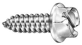 License Plate Slotted Hex Head - 14# X 3/4" - Qty. 100