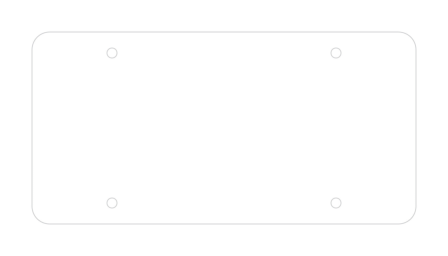 Blank Polyethylene Car Plate .023" - Qty. 100