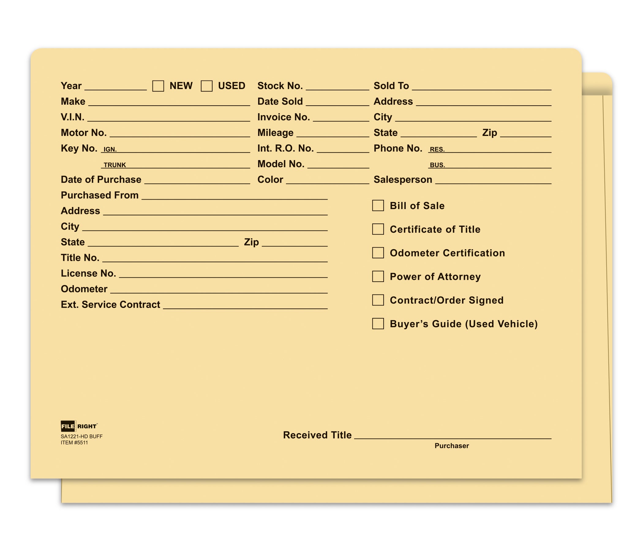 Heavy Duty Deal Jacket, Printed - SA1221-HD-BUFF - Box of 100