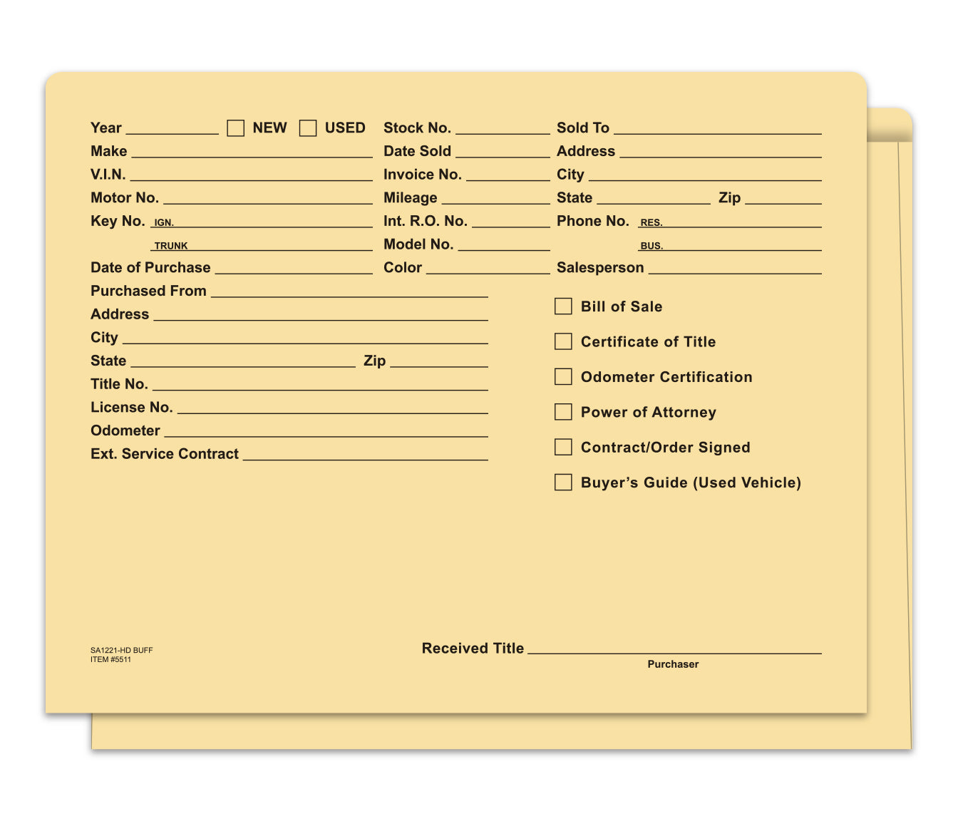 Heavy Duty Deal Jacket, Printed - SA1221-HD-BUFF - Box of 500