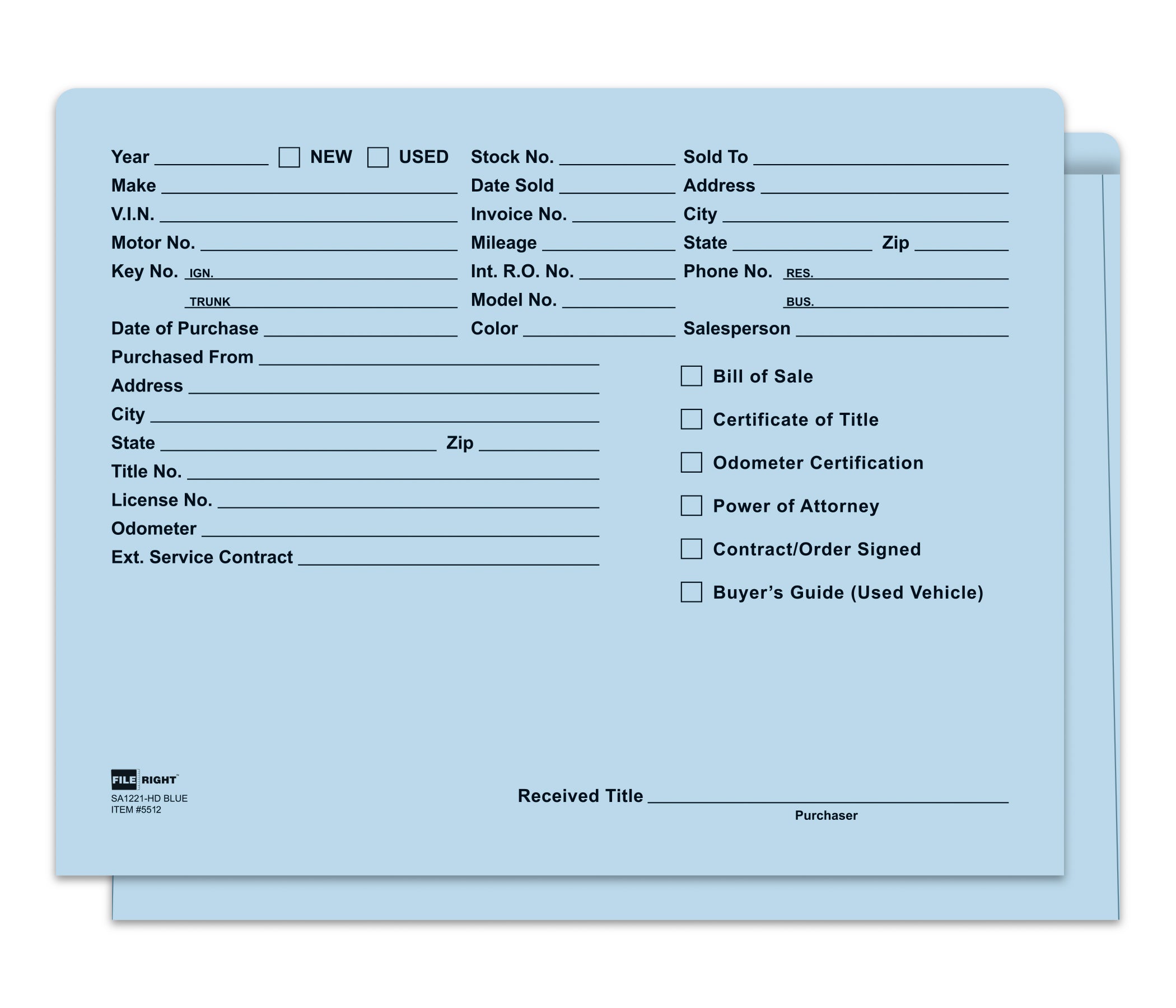 Heavy Duty Deal Jacket, Printed - SA1221-HD-BLUE - Box of 100