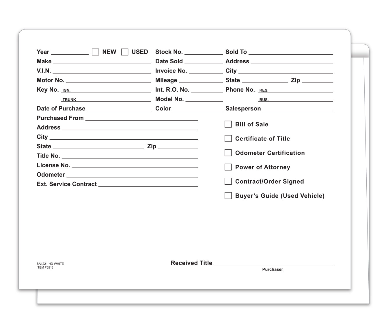 Heavy Duty Deal Jacket, Printed - SA1221-HD-WHITE - Box of 500