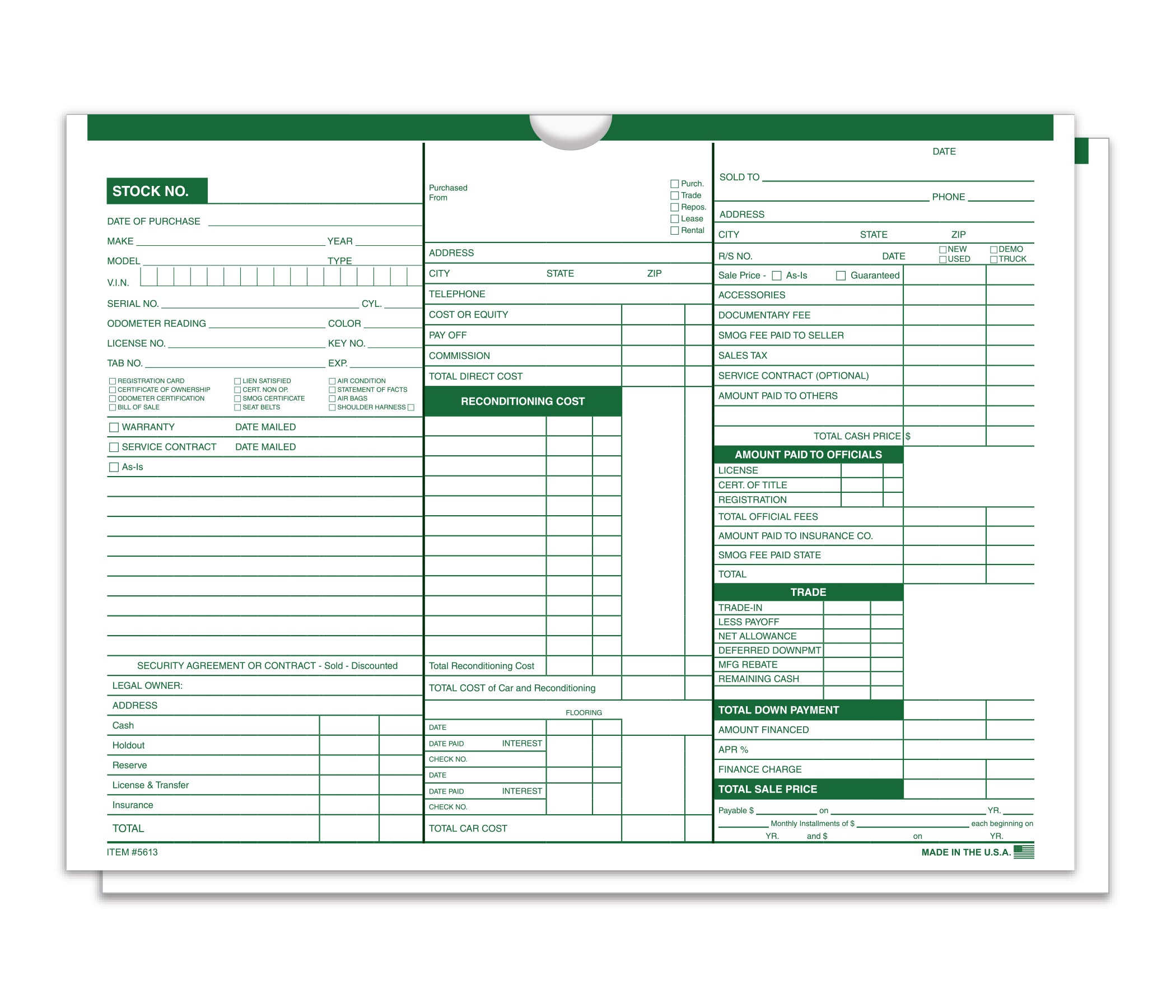 Color Top Deal Jackets Printed- Green - Box of 500