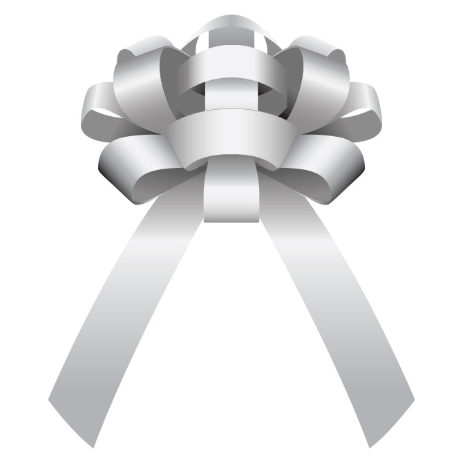 Car Bow - Silver Vinyl 30" - Qty. 1
