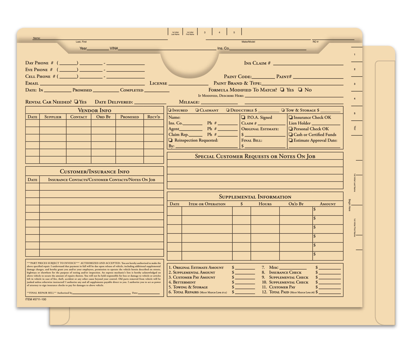 Ultra Heavy Duty Body Shop Jacket, Printed - BUFF - Box of 100