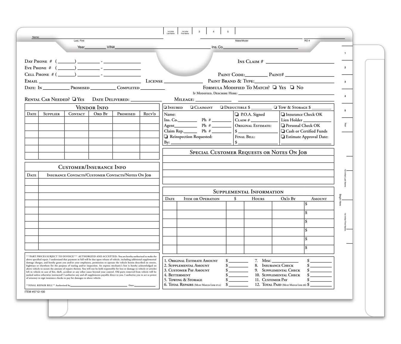 Ultra Heavy Duty Body Shop Jacket, Printed - WHITE - Box of 100